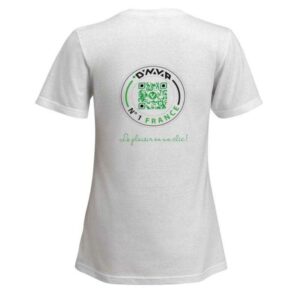 T-shirt VapeurShop Dynavap blanc Femme Premium verso