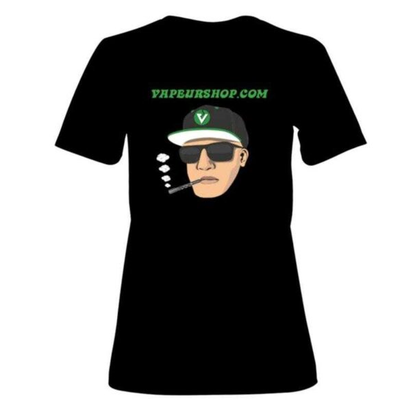 T-shirt VapeurShop Dynavap Dealer noir Femme Premium recto