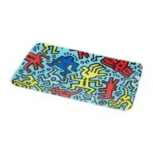 plateau Keith Haring couleur en verre