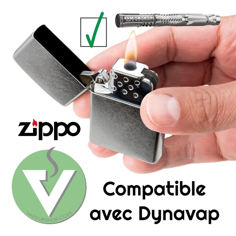 Briquet Zippo insert flamme jaune pour VapCap Dynavap
