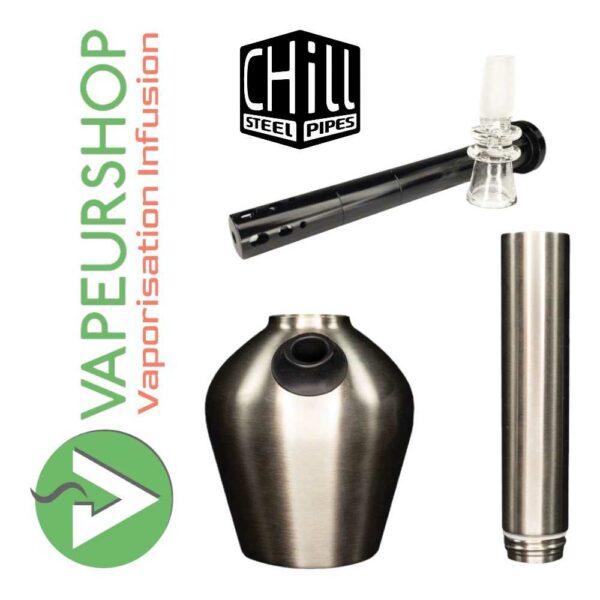 Chill steel pipe stainless steel ice bong kit complet