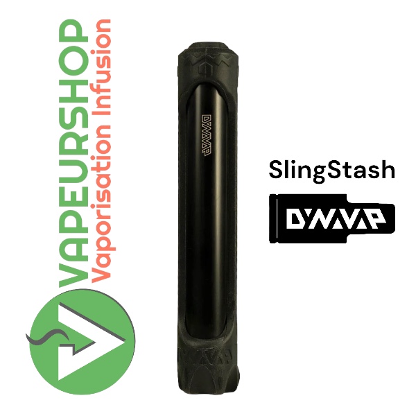 SlingStash Dynavap tube de transport alu et silicone noir