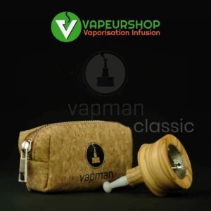 Vaporisateur Vapman classic en bois d'olivier avec trousse vapbag