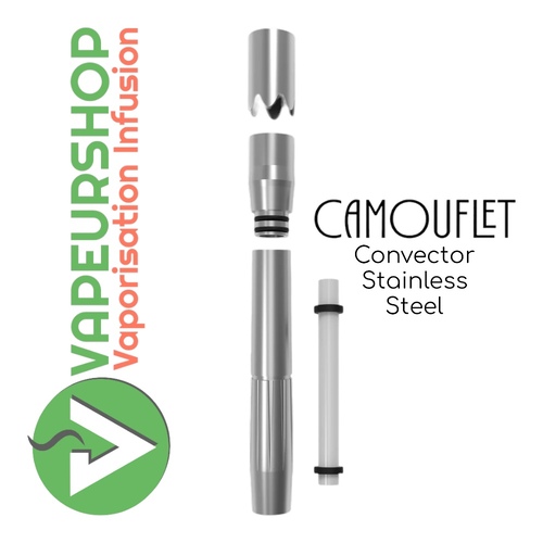 Camouflet convector stainless steel ouvert détail des pièces