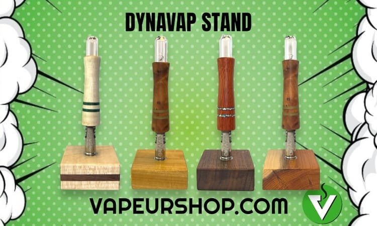 Small stand square pour Dynavap essence de bois rare fabriqué en France