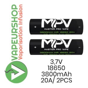Piles MPV 18650 3800mAh 20A pour vaporisateur portable et chauffage induction