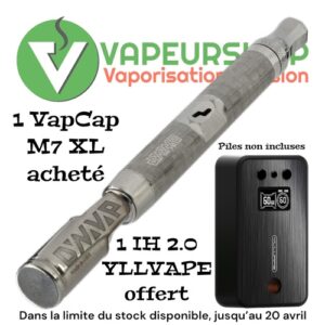 Vapcap M7 XL vaporisateur Dynavap en acier inoxydable promo avril promo 420