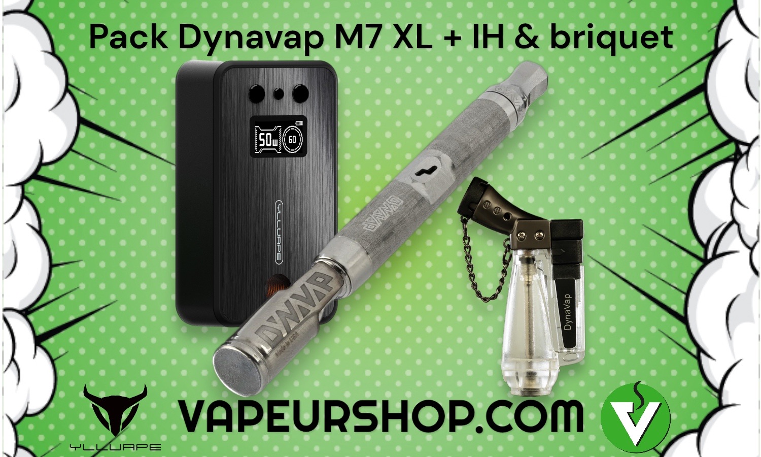 Pack Dynavap VapCap M7 XL + IH YLLVAPE 2.0