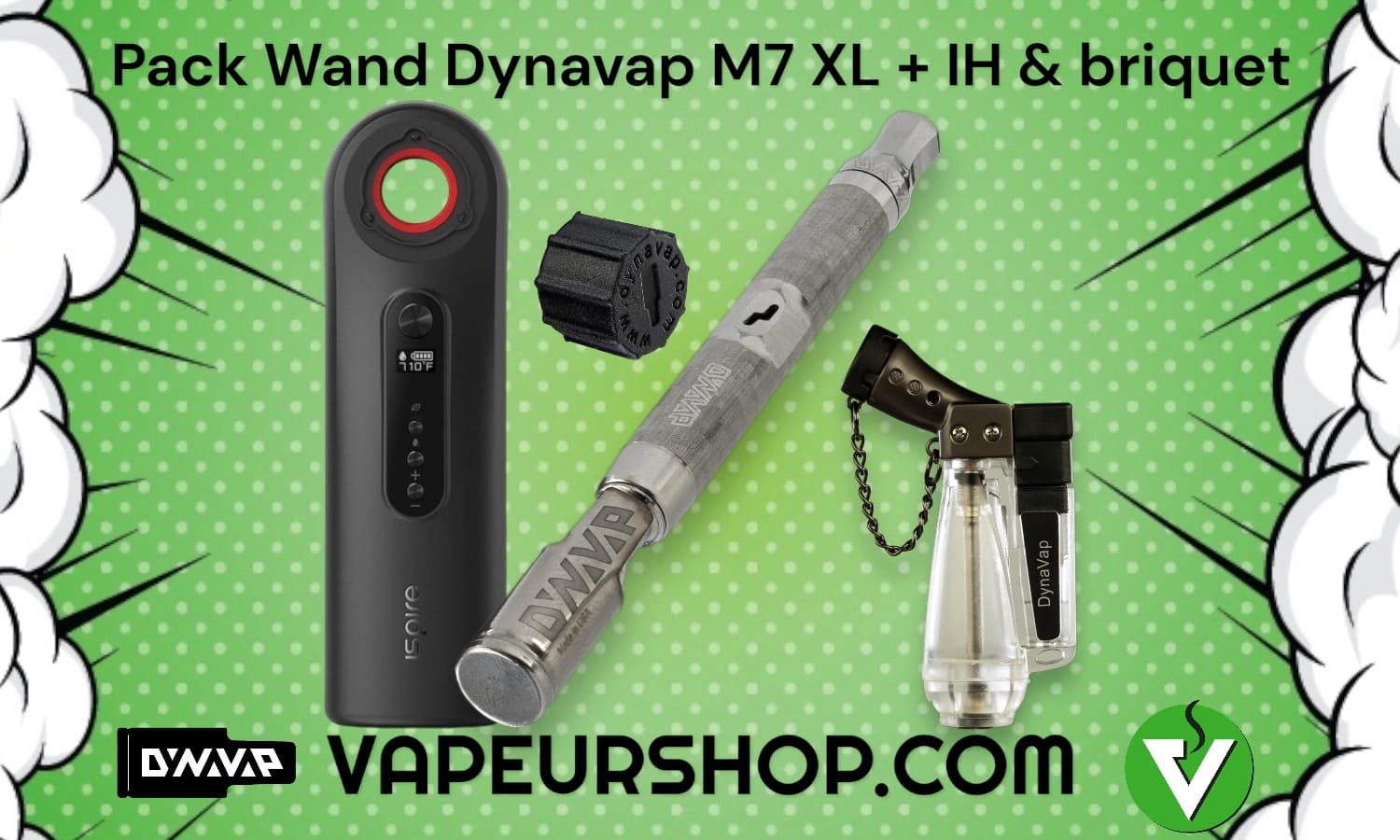 Pack Wand Dynavap VapCap M7 XL + Briquet Expérience de Vapotage Ultime